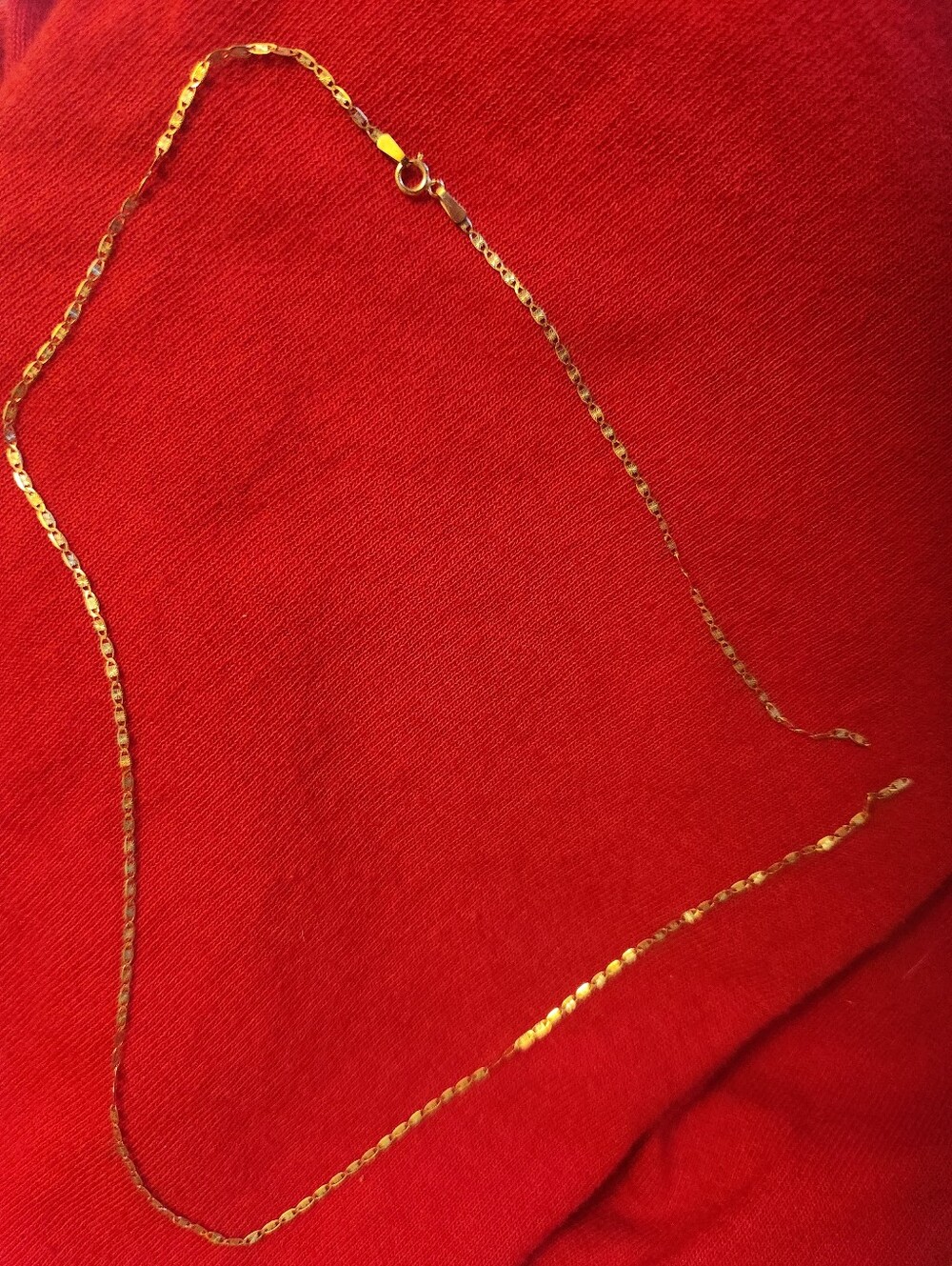 10 Karat Real Rose Gold Dainty 18" Chain *BROKEN* in one place! - Picture 5 of 13